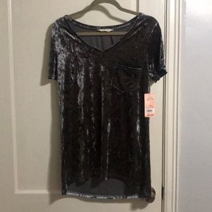 Long velvet tee